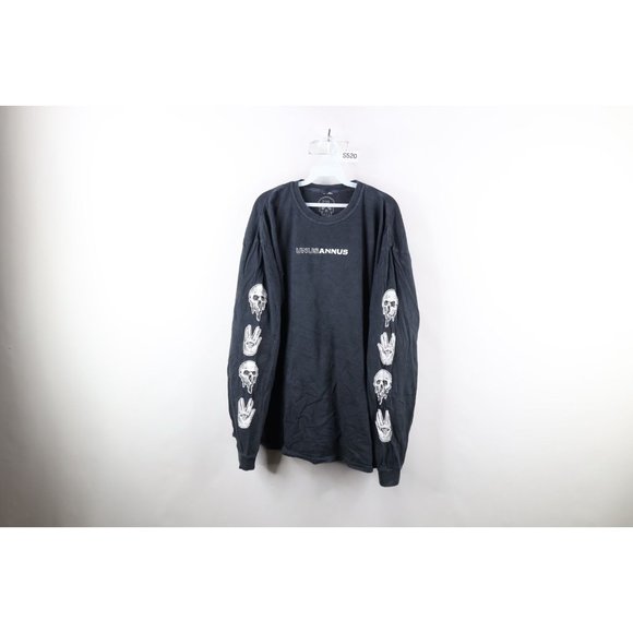 Unus Annus Mens 2XL Faded Spell Out Goddus Day Long Sleeve T-Shirt